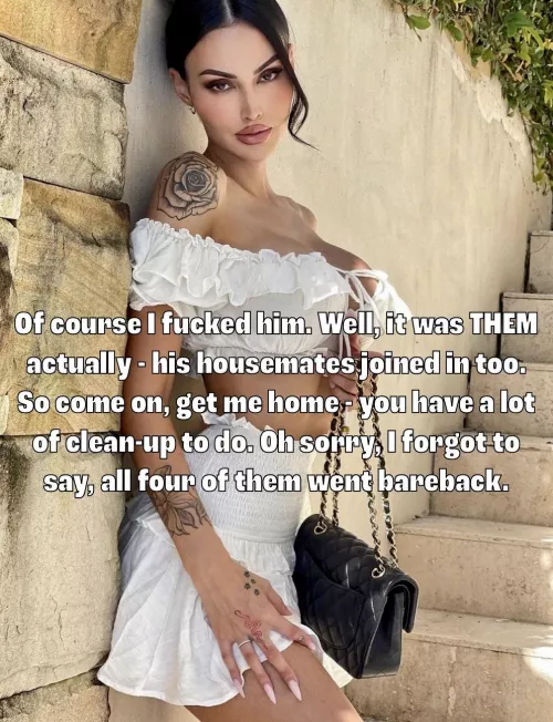 She was hesitant at first, but not anymore. If you don’t like the idea of eating other men’s cum, you’d better get your head around it. Fast. by biffa_b_