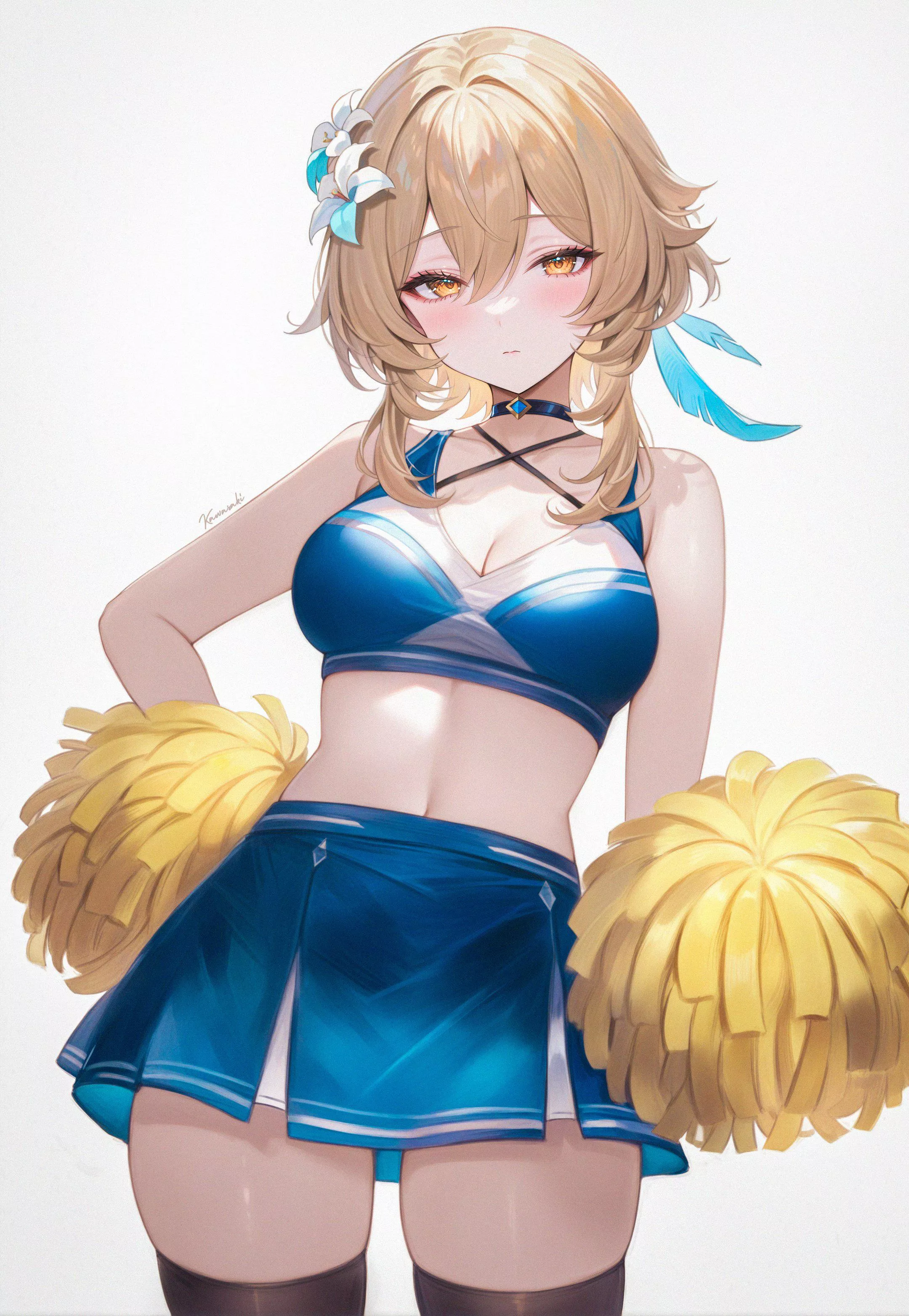 Cheerleader Lumine [Genshin Impact] posted by CheetahSperm18