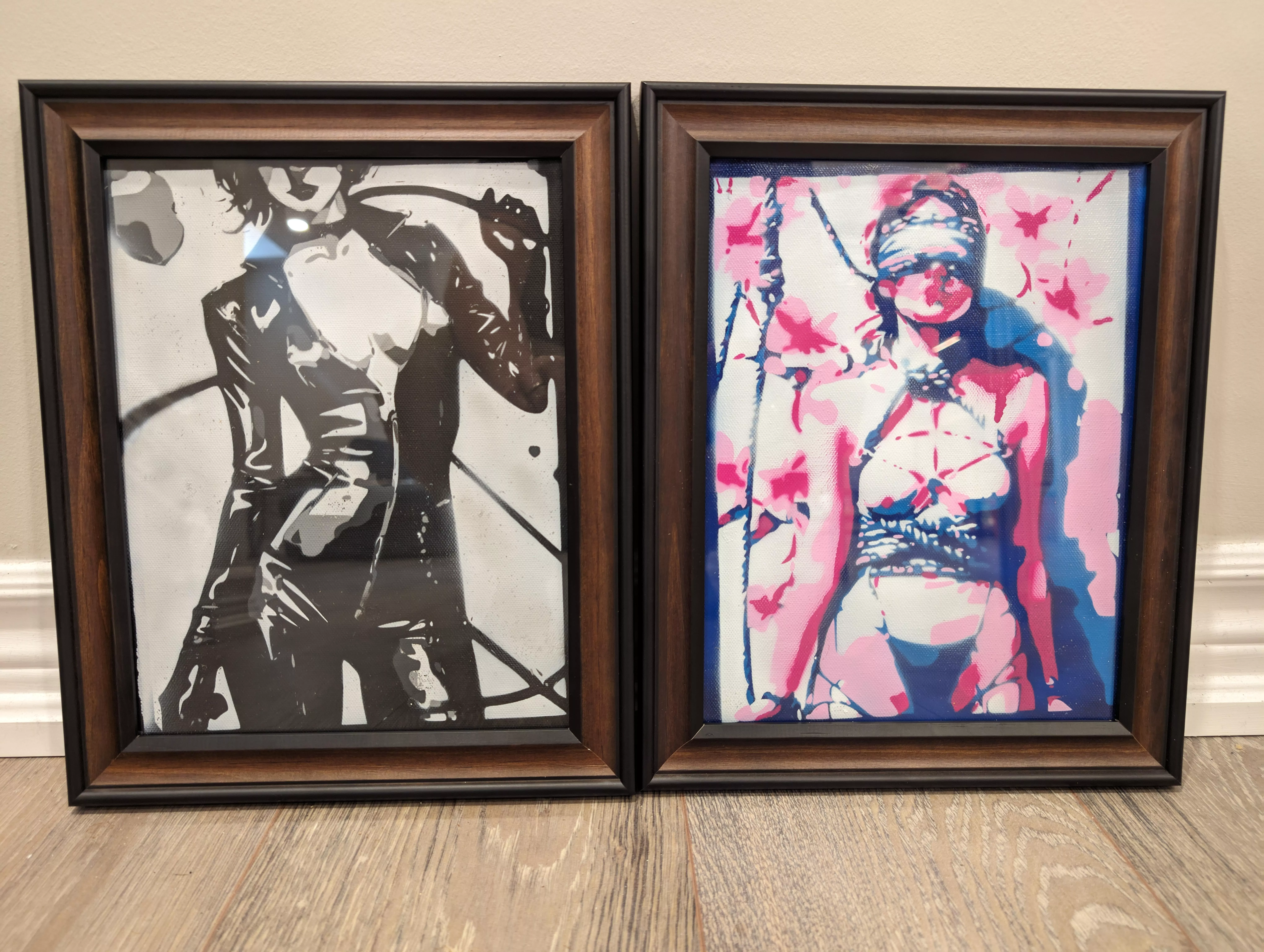 First kink work I've tried, airbrush on canvas posted by bloodandthunder2015