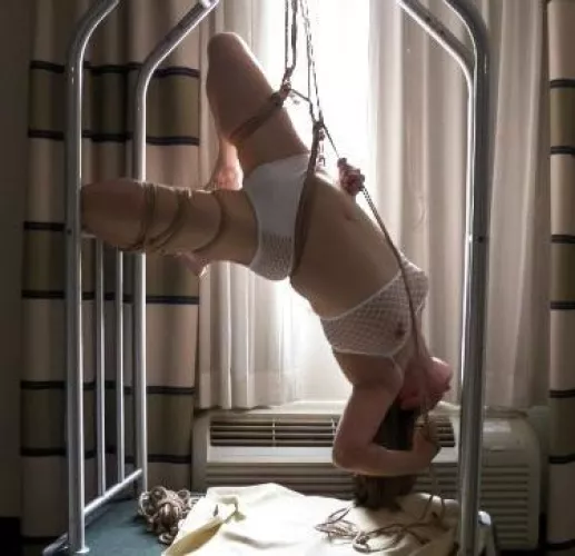 First rope suspension! by SubSlavePrincess