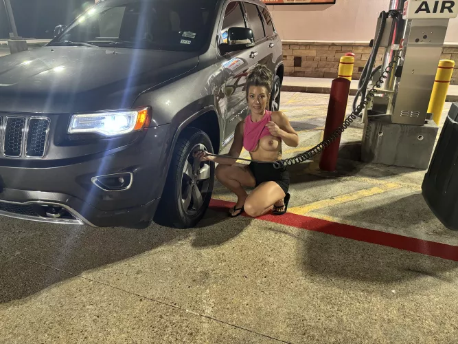 Just airing up the tires  by onlinexbabex69xx