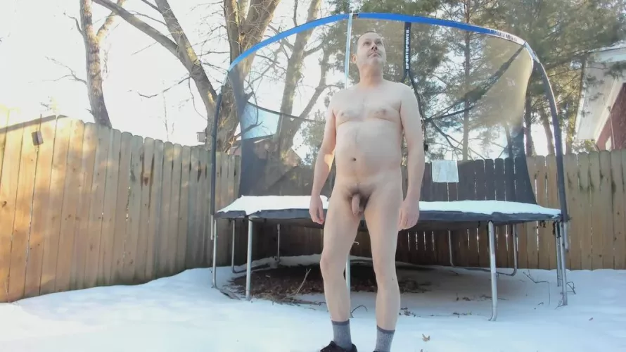 Me outside in the snow by Penis-Dance