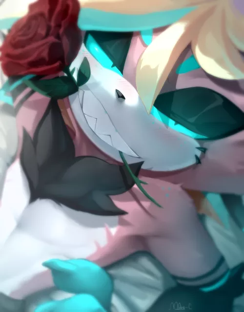 My cat is feeling romantic and sepzy XD G the cat. (Art by me) by Marychic3908