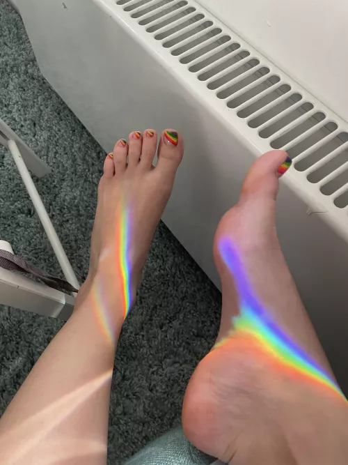 Rainbow on my feet by CharmingMistress