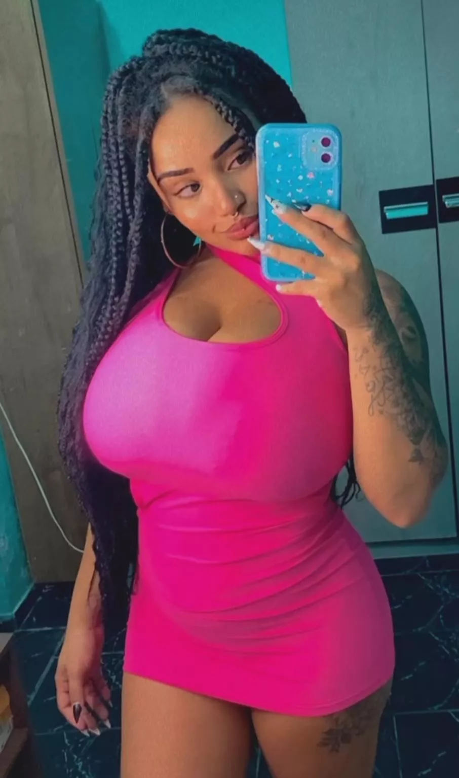 Tight pink dress posted by Greedy-Visual-3591