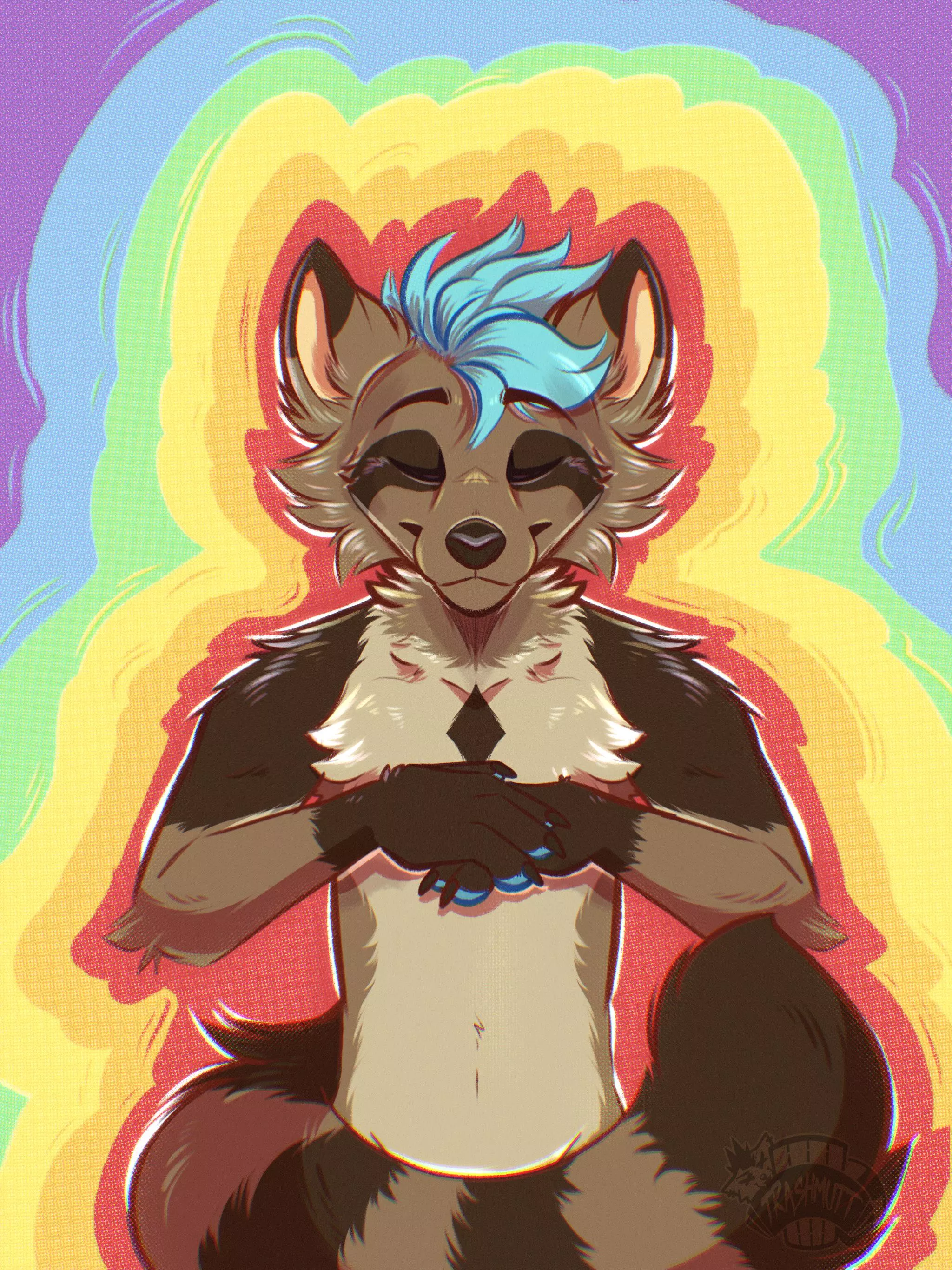Chill 🌈 - Art by me, TrashmuttArt on Twitter posted by trash-mutt