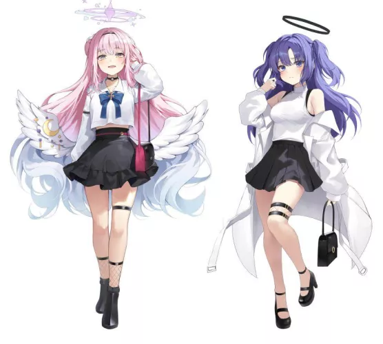 Cute angel waifus by reversedturnover