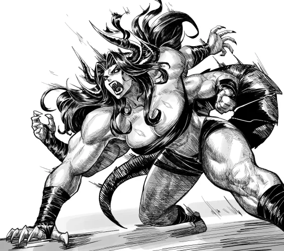 Four armed lady (@1509Virgoart) by TheTMoneyMan