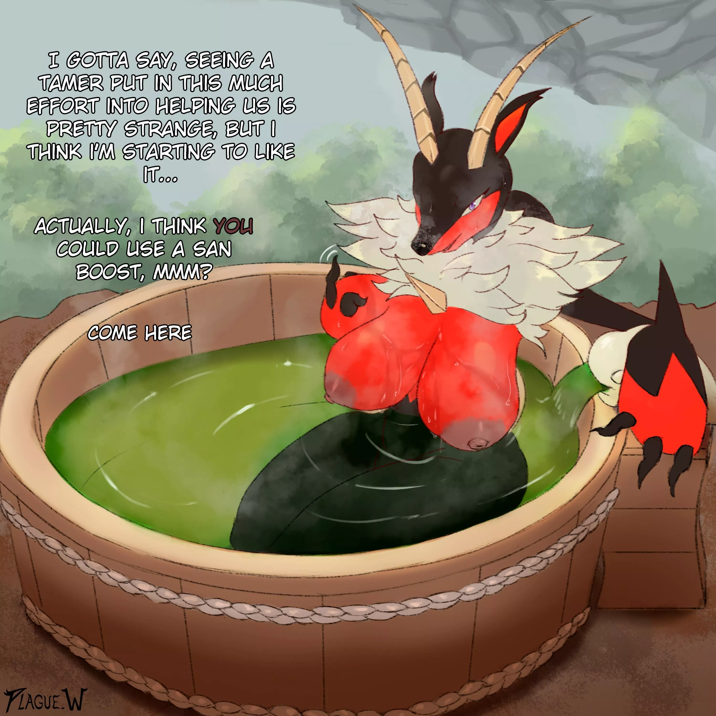 Incineram hot spring tease [F] (Artist:Plague W) posted by White-Whiskey