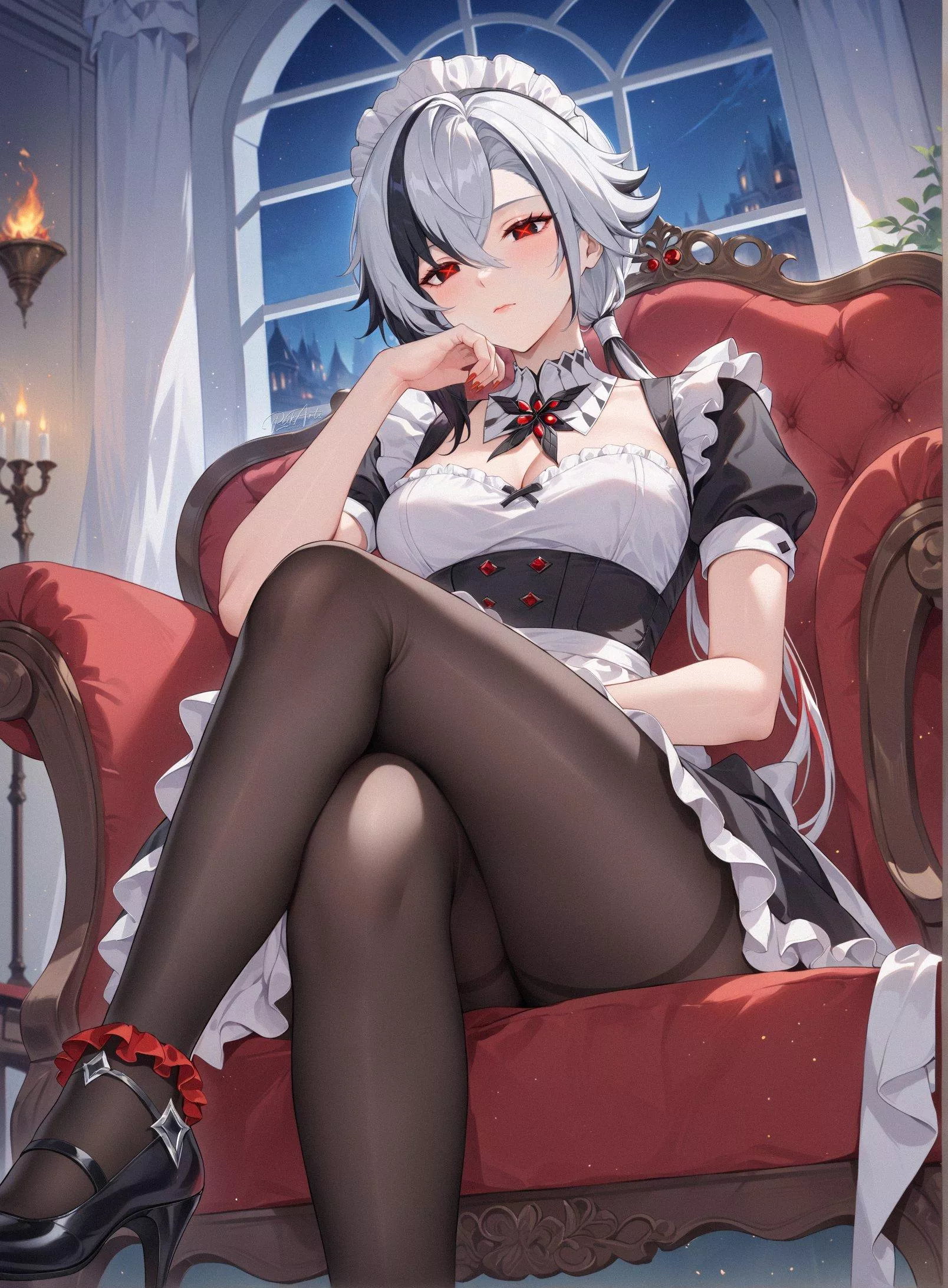 Maid Arlecchino [Genshin Impact] posted by CheetahSperm18