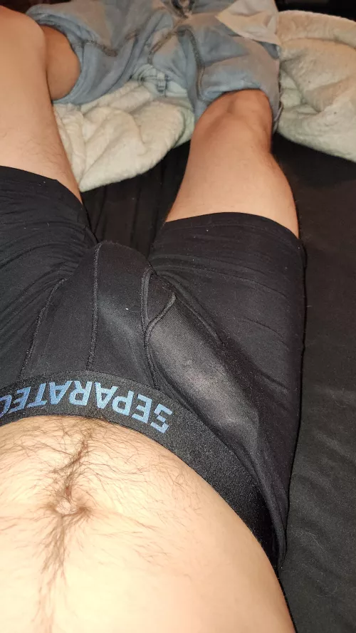Outline in sheer boxers by Greysweatguy