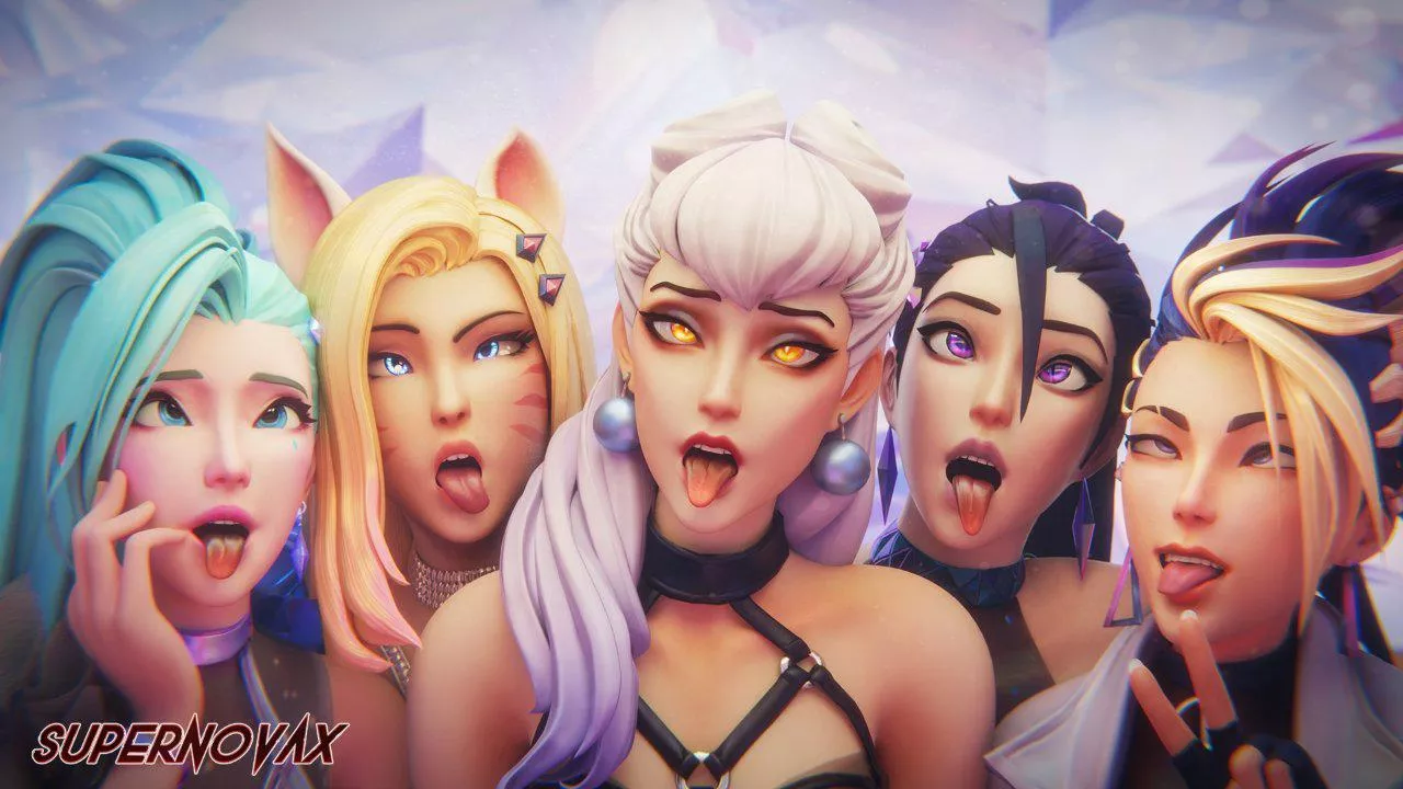 Seraphine, Ahri, Evelynn, Kai'sa & Akali (Supernovax)  posted by Kyoto709