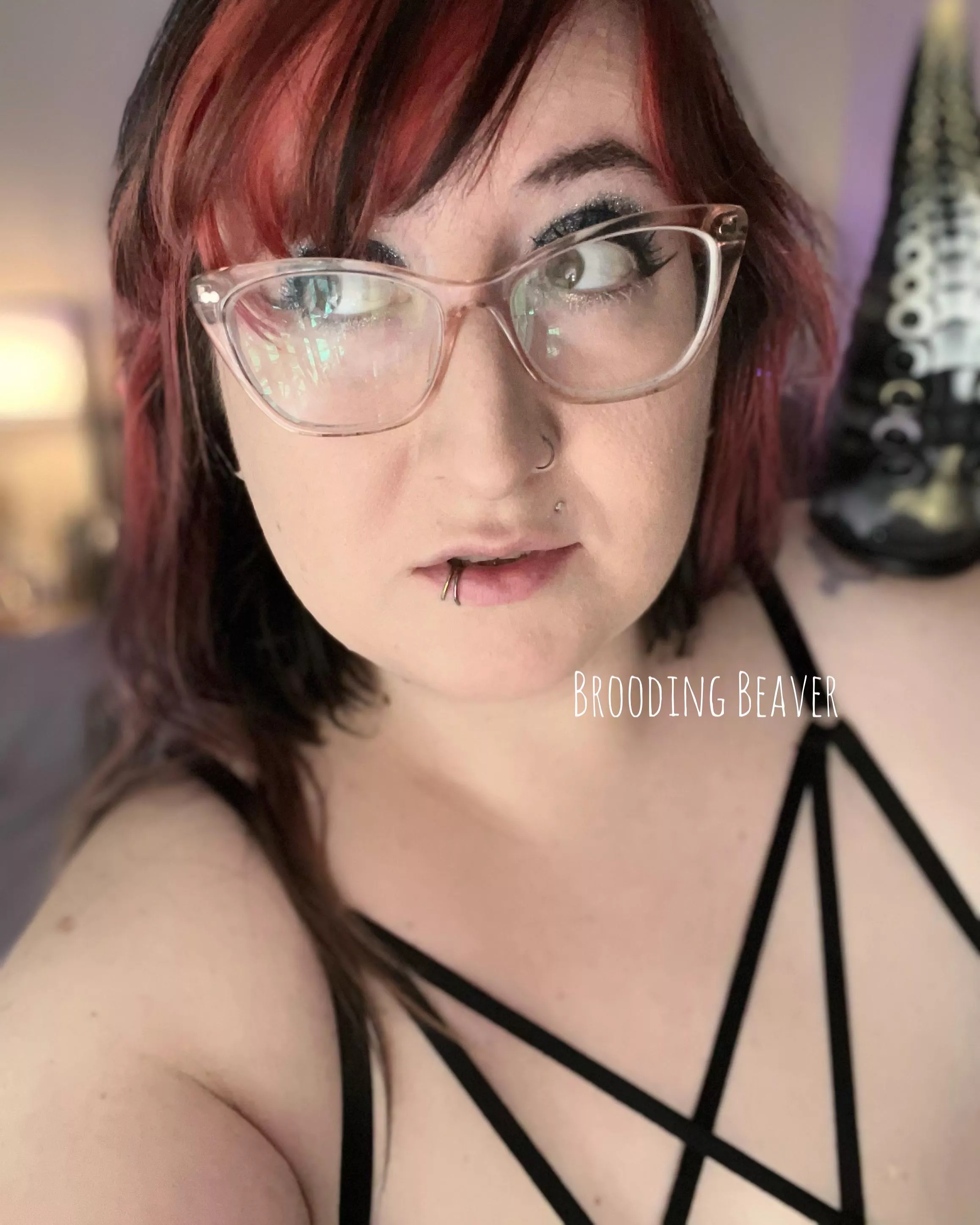 Trying my darndest to ignore that devil on my shoulder 😏 posted by BroodingBeaver