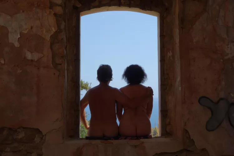 We both and the window by NakedSunshineCouple