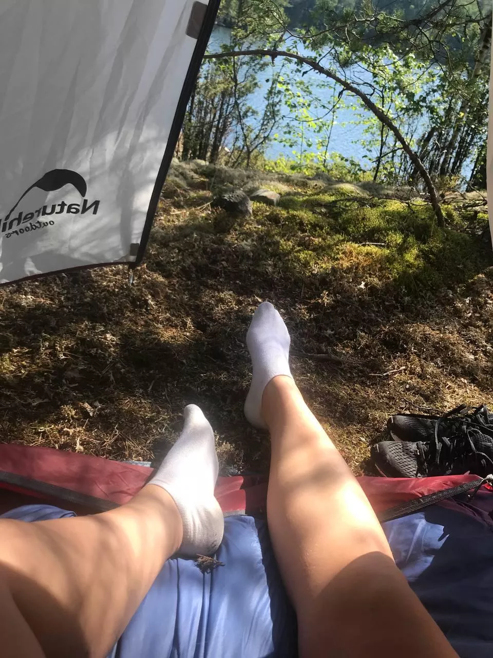 we go hiking on the second day you can enjoy my dirty socks posted by neon__goddess