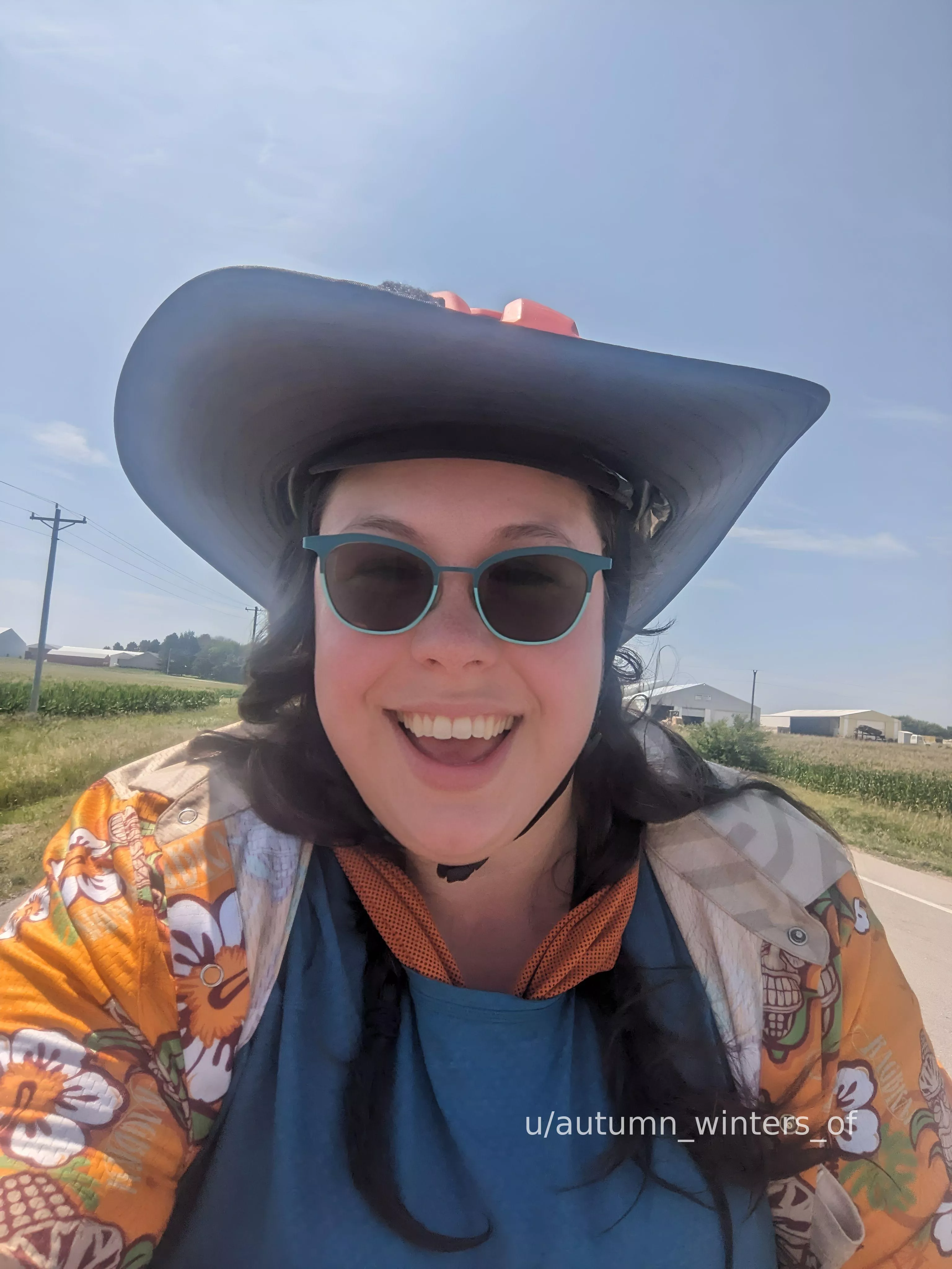 When you're biking 60+ miles/day, it's not always going to be sexy. 😂 posted by autumn_winters_of