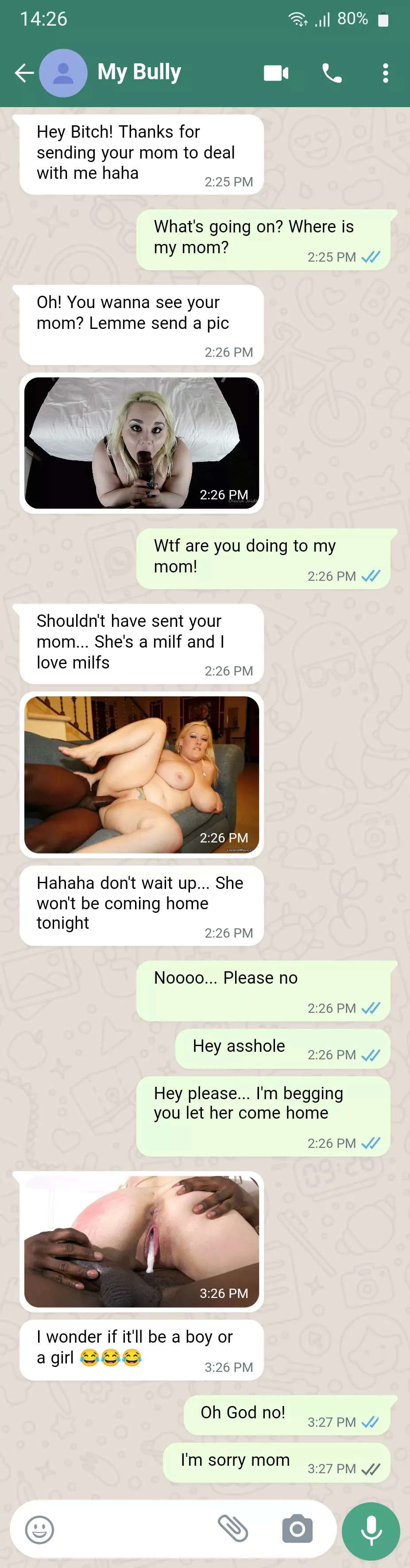 Bully's Converstion with you 🥵 posted by Confident_Push333