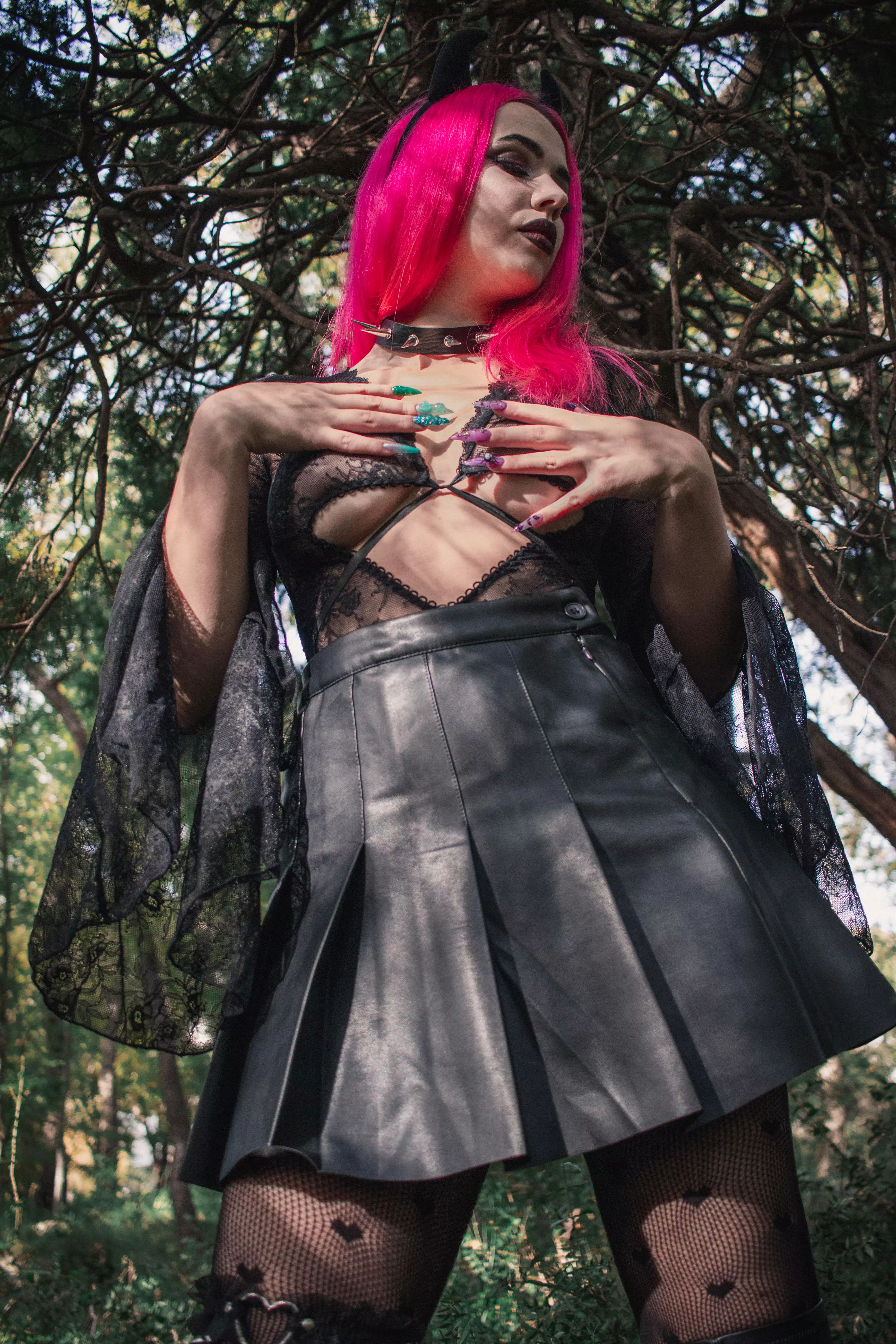 Cute leather skirt posted by CharmingMistress