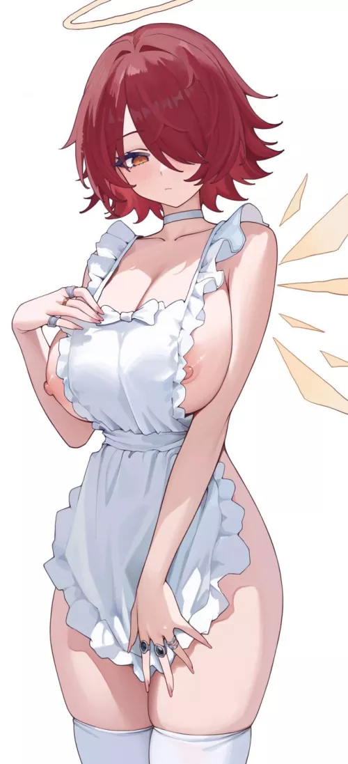 Exusiai can be a good maid to play with by RainDMask