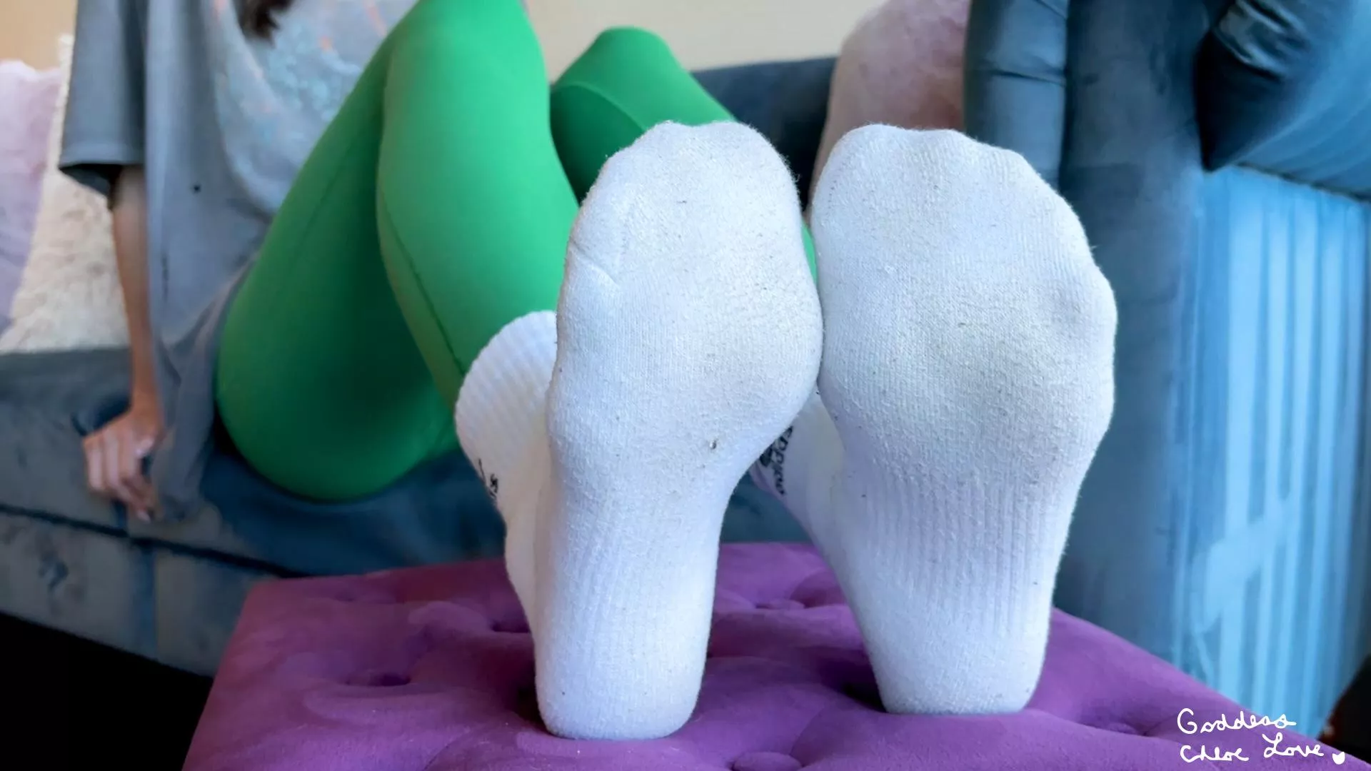 [F] white after yoga socks posted by Goddess_ChloeLove