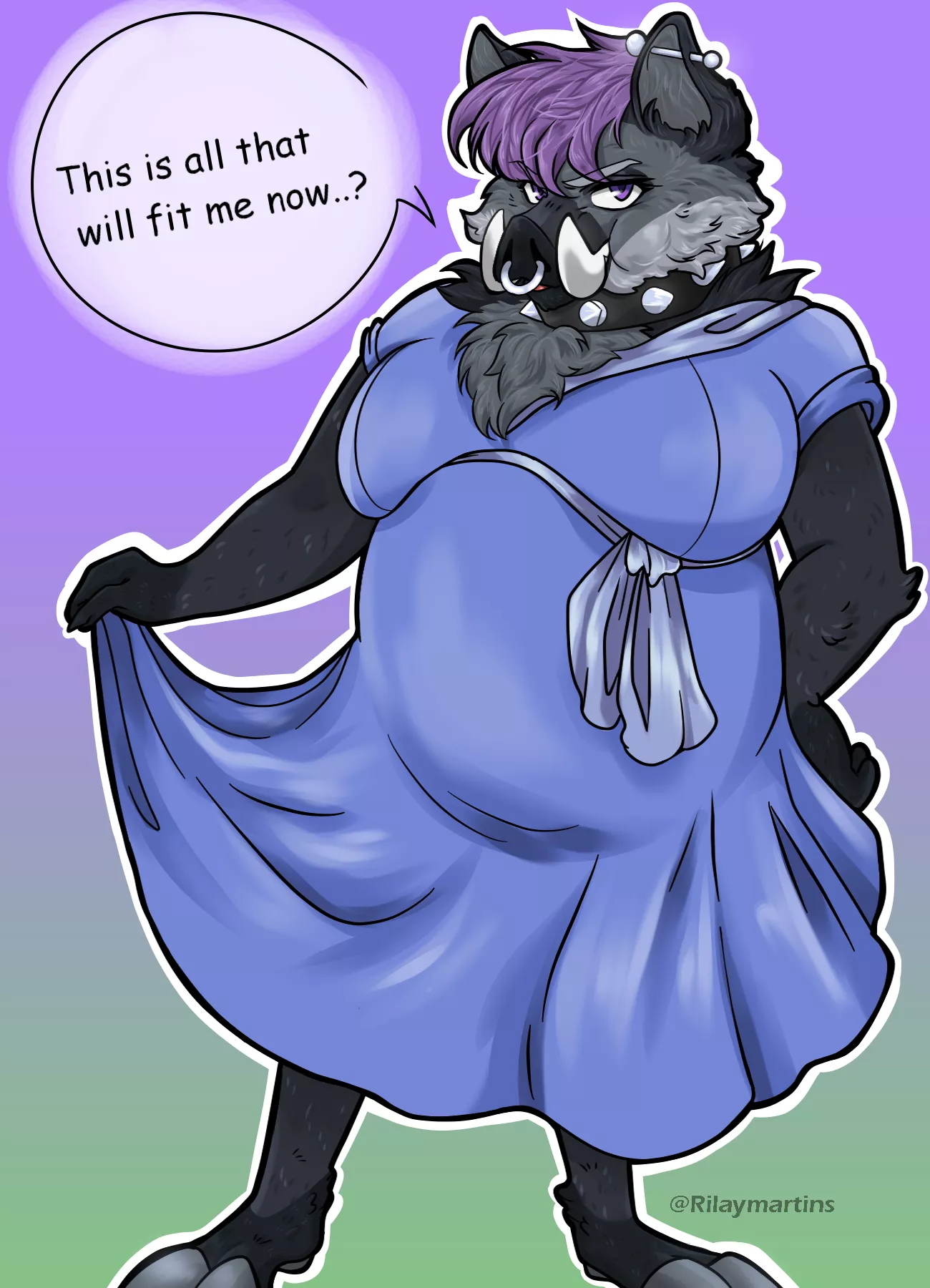 Is not everyday you'll see a pregnant Boar (commission info in the comments!) Art by me posted by Rilaymartins