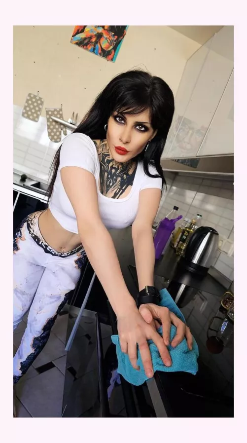 It's so hard to clean when you walk like yhis in front of me by HandSilly9248