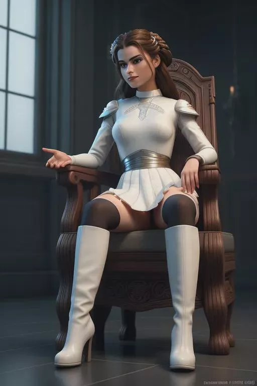 padme at her throne( byMoinMaester) posted by MoinMaester