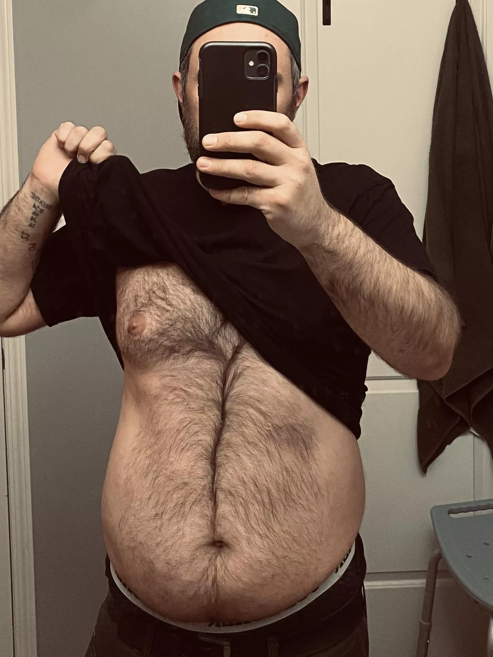 Same pose different day! Dm me for more  posted by hairychubbyman
