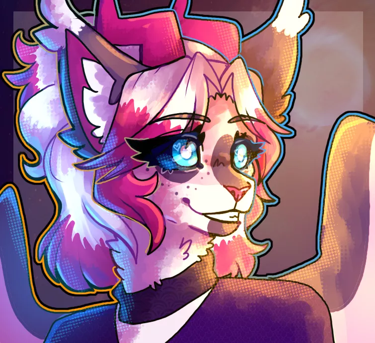 Smile like you mean it! (art by me) posted by rosefloofykitty