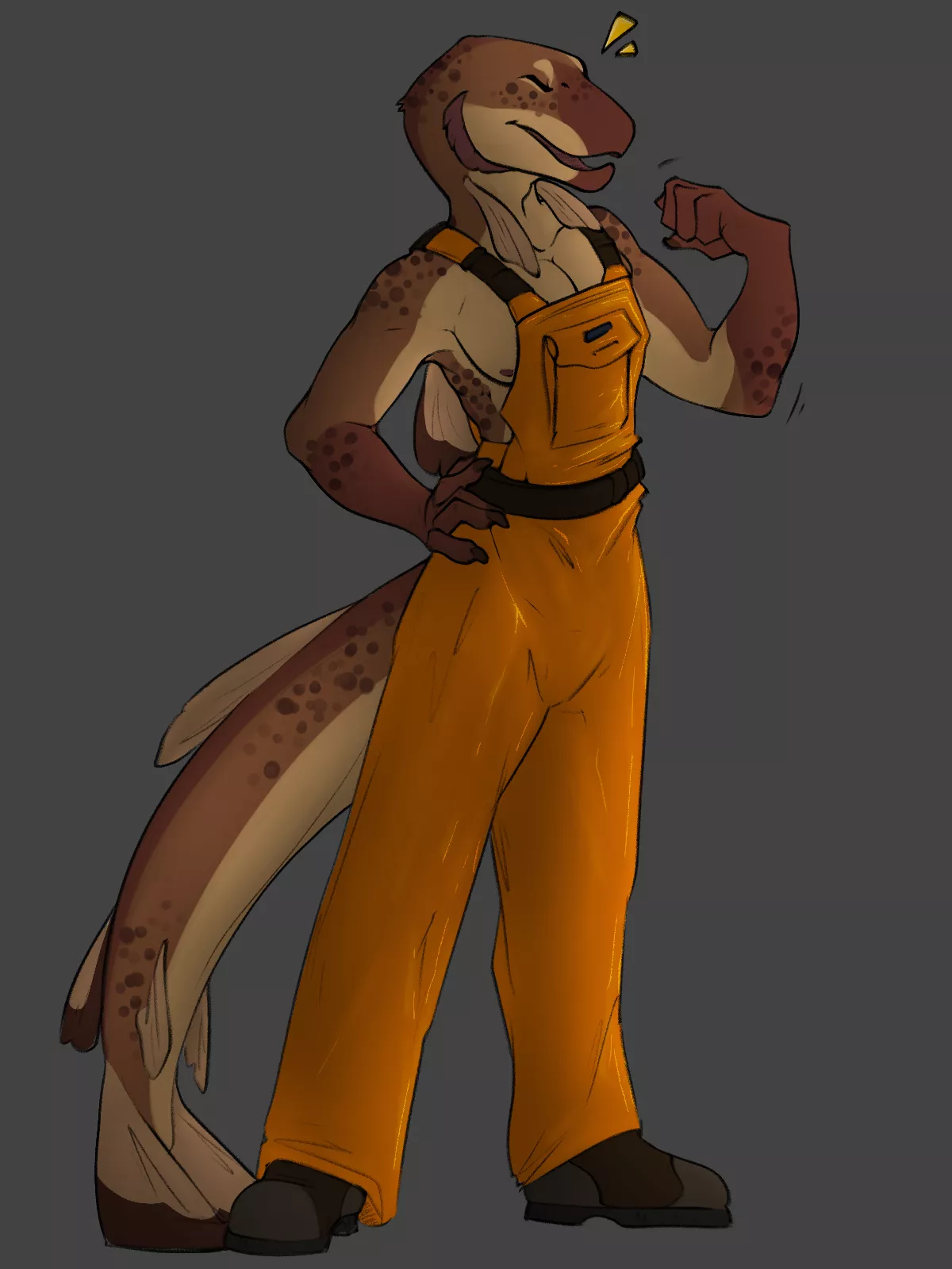 Strong lil guy! :D (art by me) posted by CrowWorksStudio