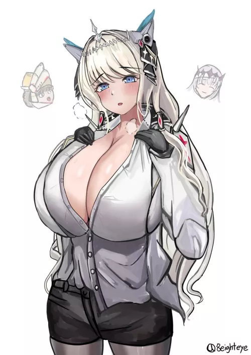 Crown's shirt is too small! [Nikke] by TapSilver9392