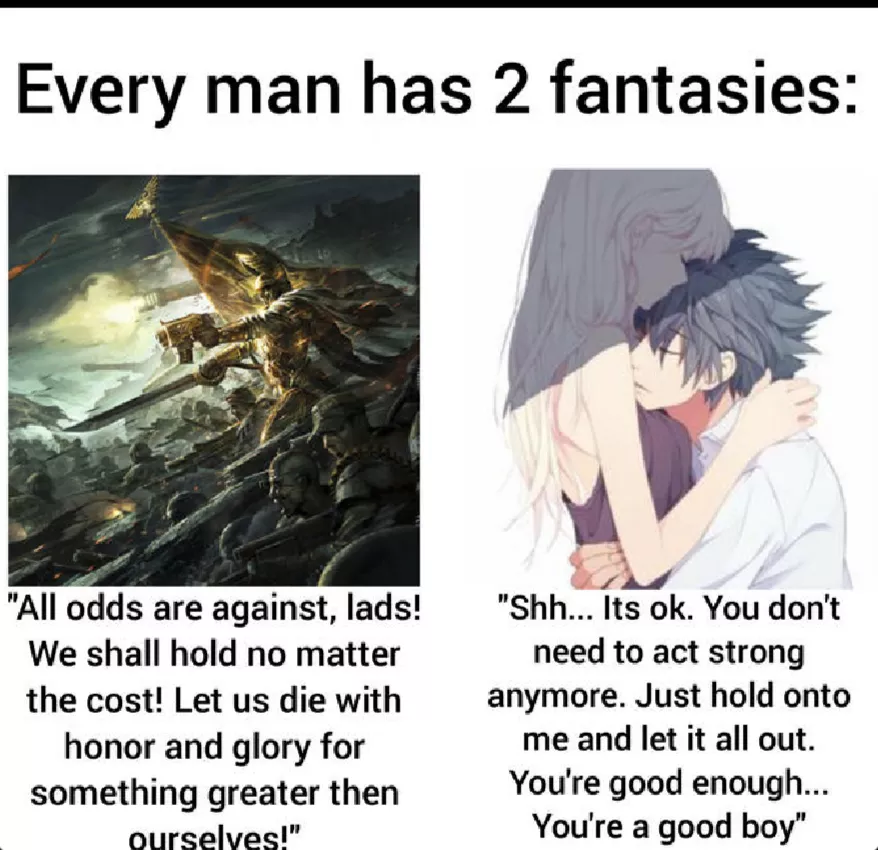 Except the first fantasy is just being the best househusband possible  posted by Successful_Grab_312