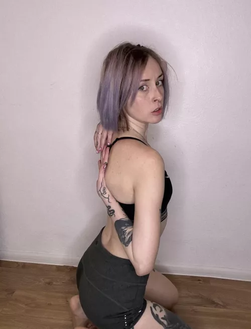 (F) I love doing yoga in my comfortable shorts by Womanlyclary12