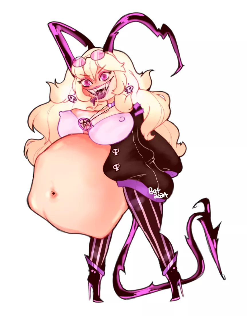 {image} vore demon chick [vore,moving,big belly] posted by KoffinBatz