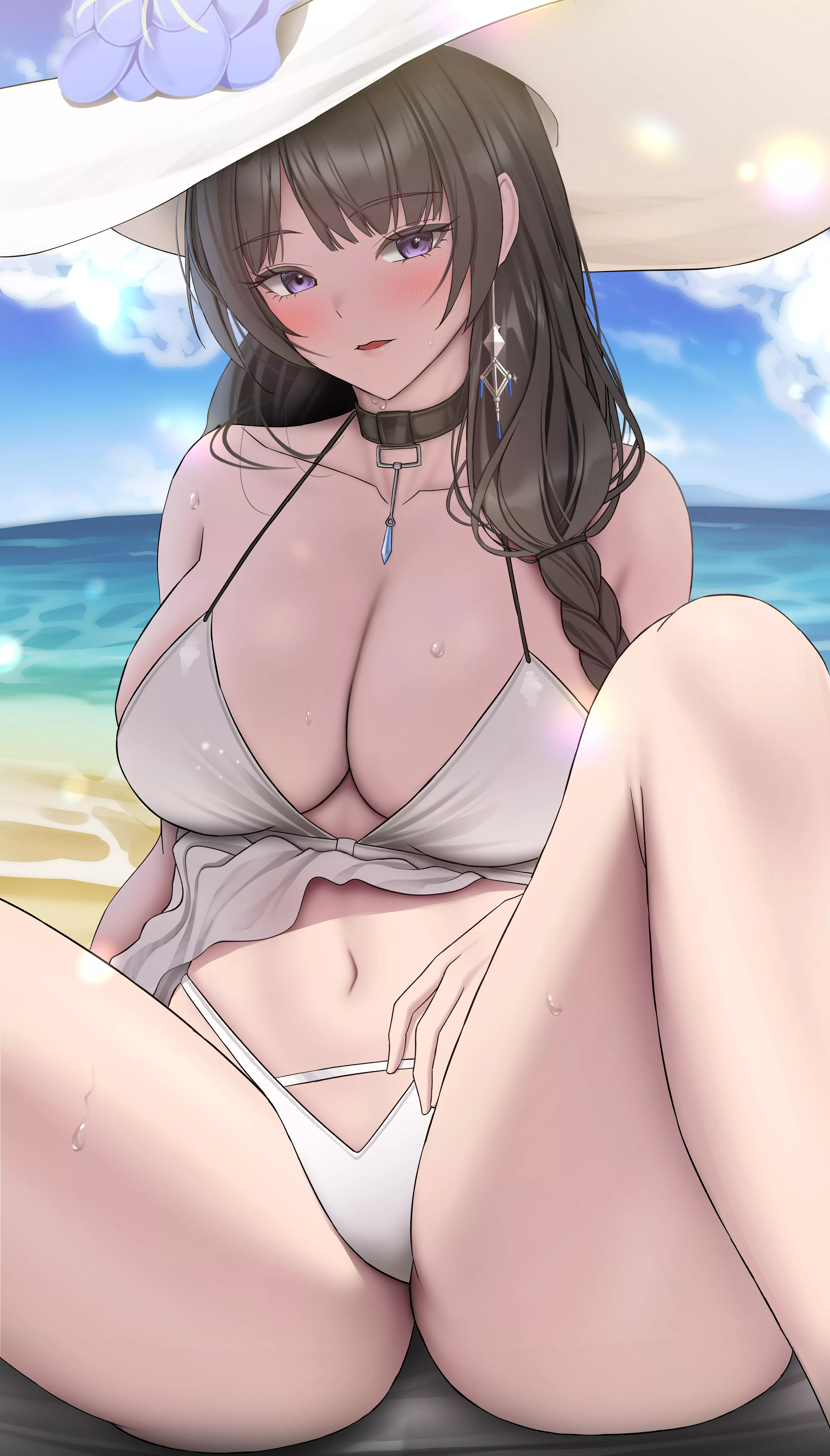 Mary at the beach posted by xSaviour_N