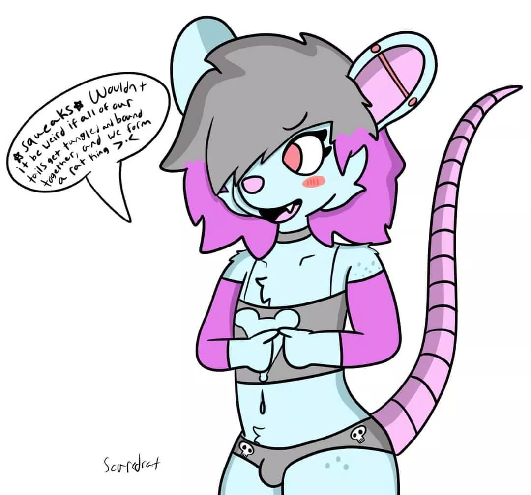 Rat king (art by me ) posted by scaredratt