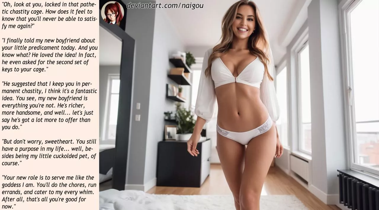 She told her boyfriend about your cage posted by Nalgou