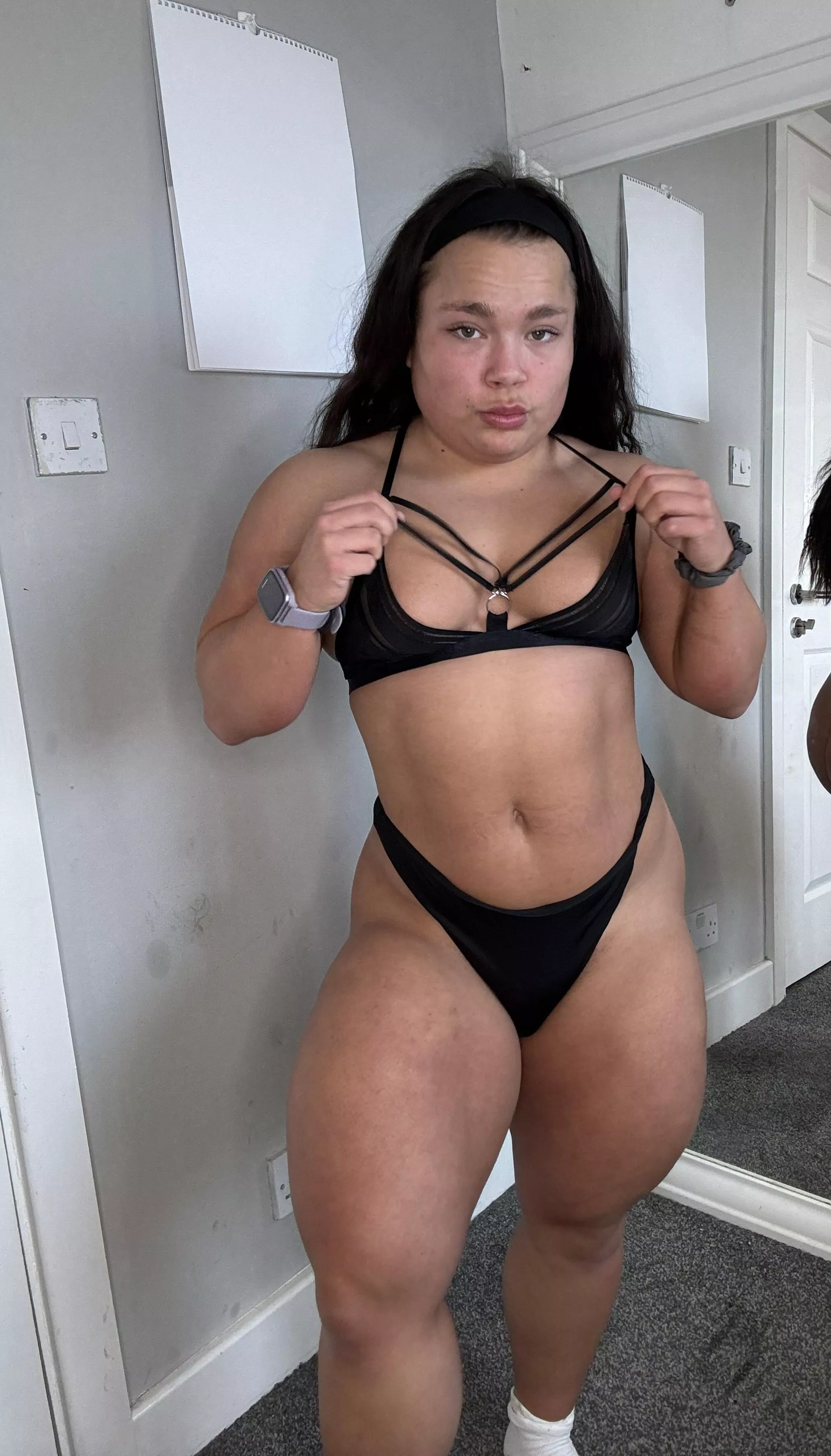 4ft tall musclemidget on my new black tiny bikini 🖤 What do you think daddy? 🤭 posted by musclemidgett