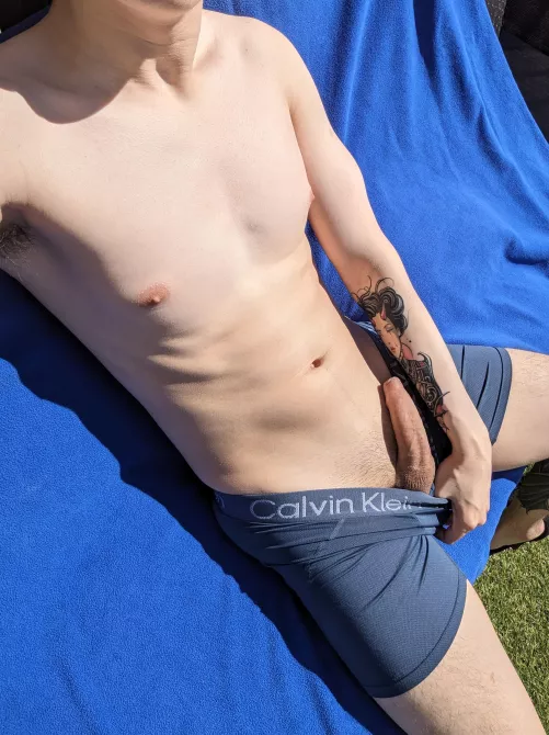 Anyone wanna sunbathe w me? by LilFireTwink