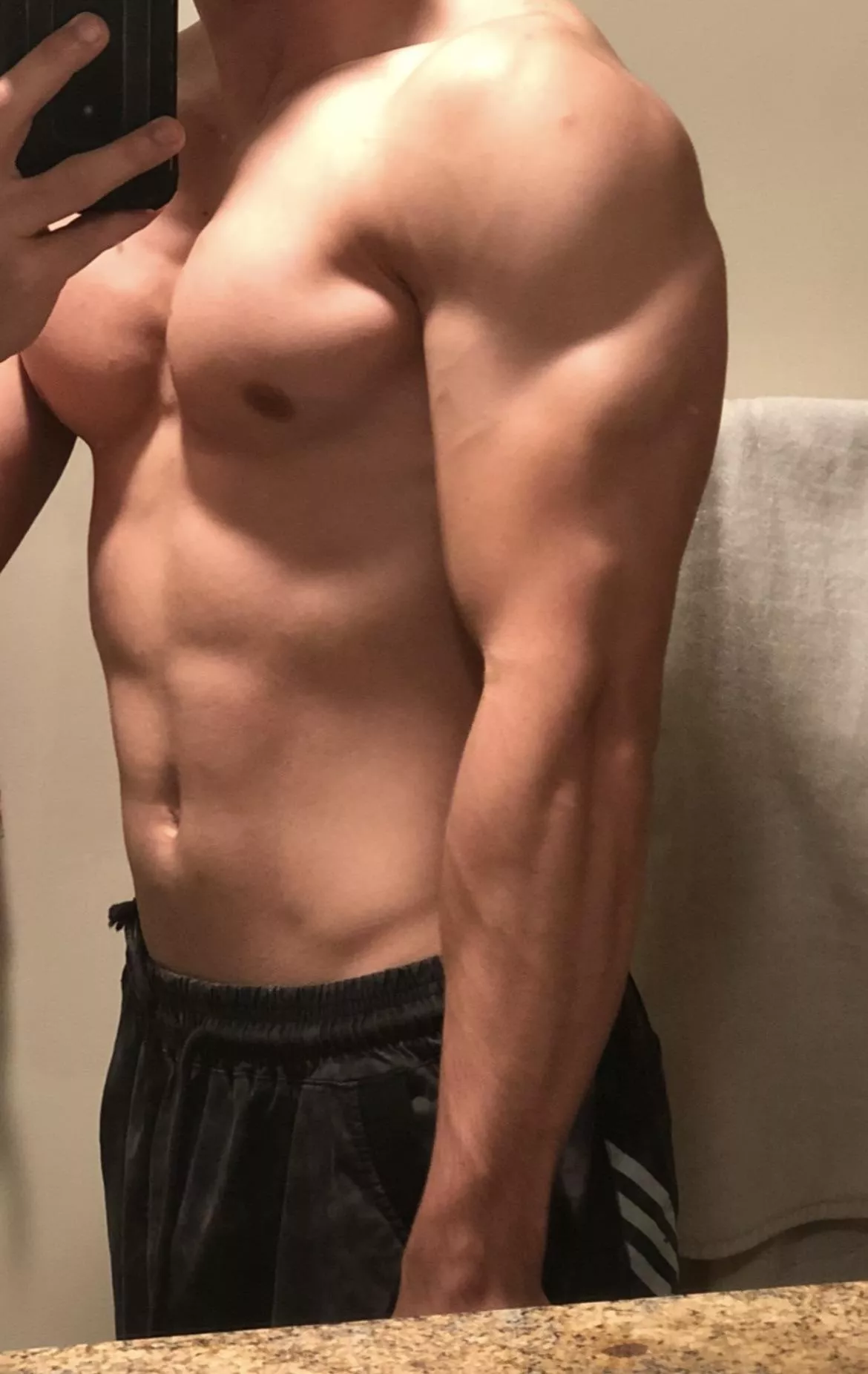 Forearms are all pumped after lifting somebody high into the air 😈😊 posted by TheeGuyDerek