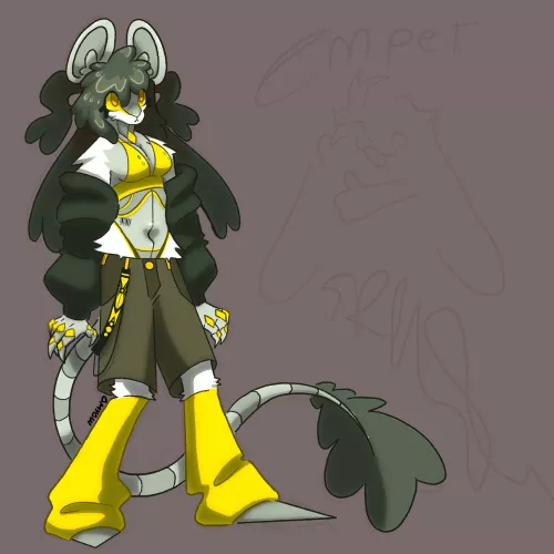 Here’s a robot mouse girl by omyow