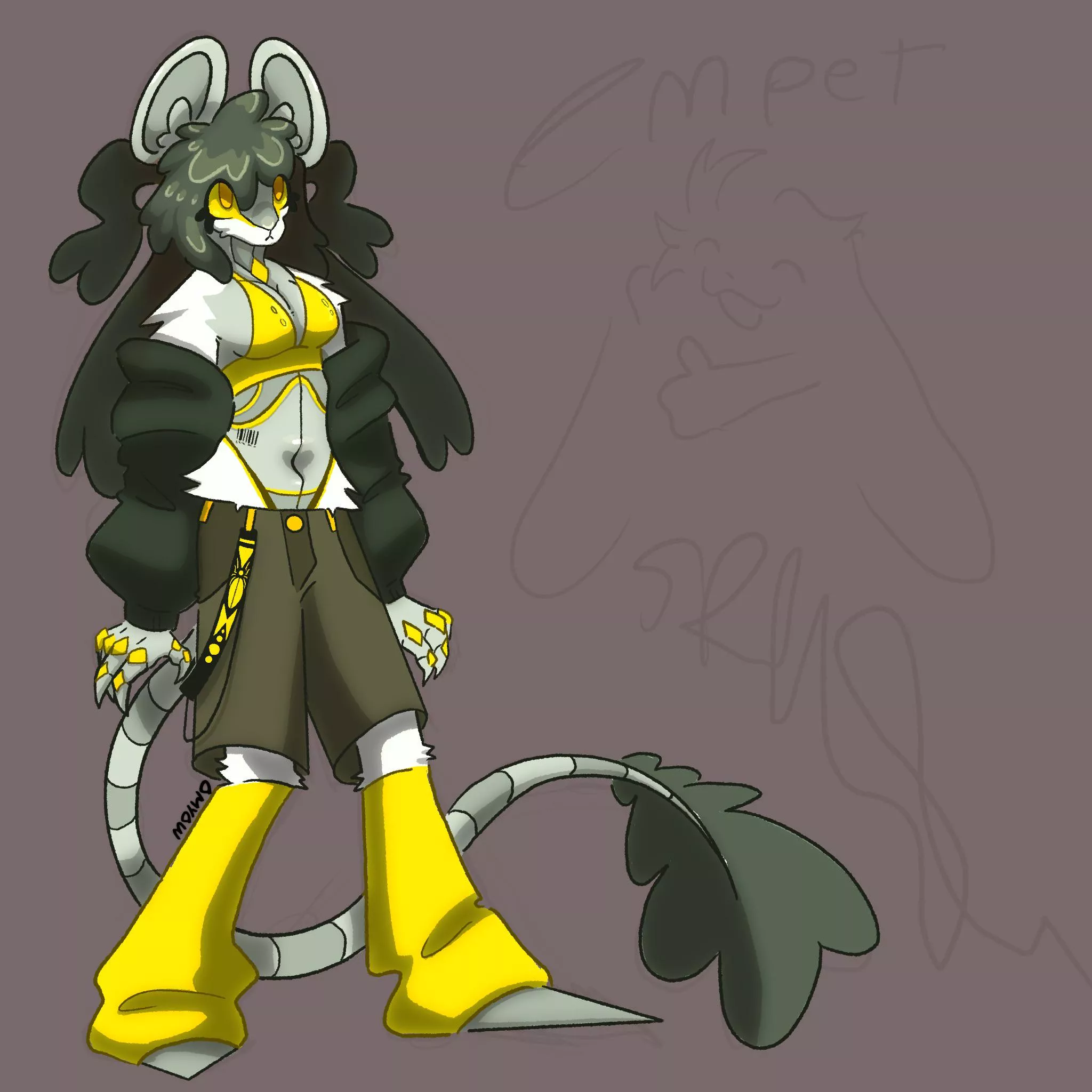 Here’s a robot mouse girl posted by omyow