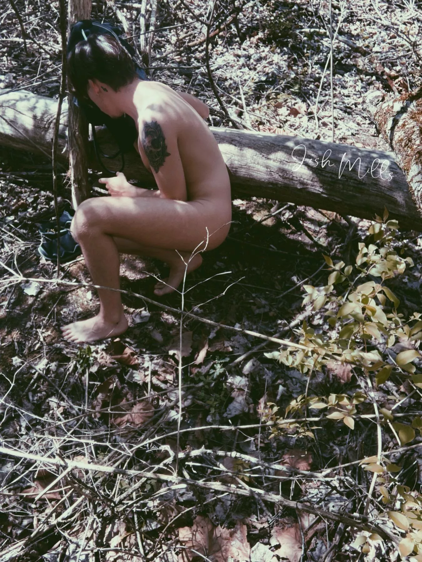 Life’s better naked in the woods  posted by Goshjosh_smile
