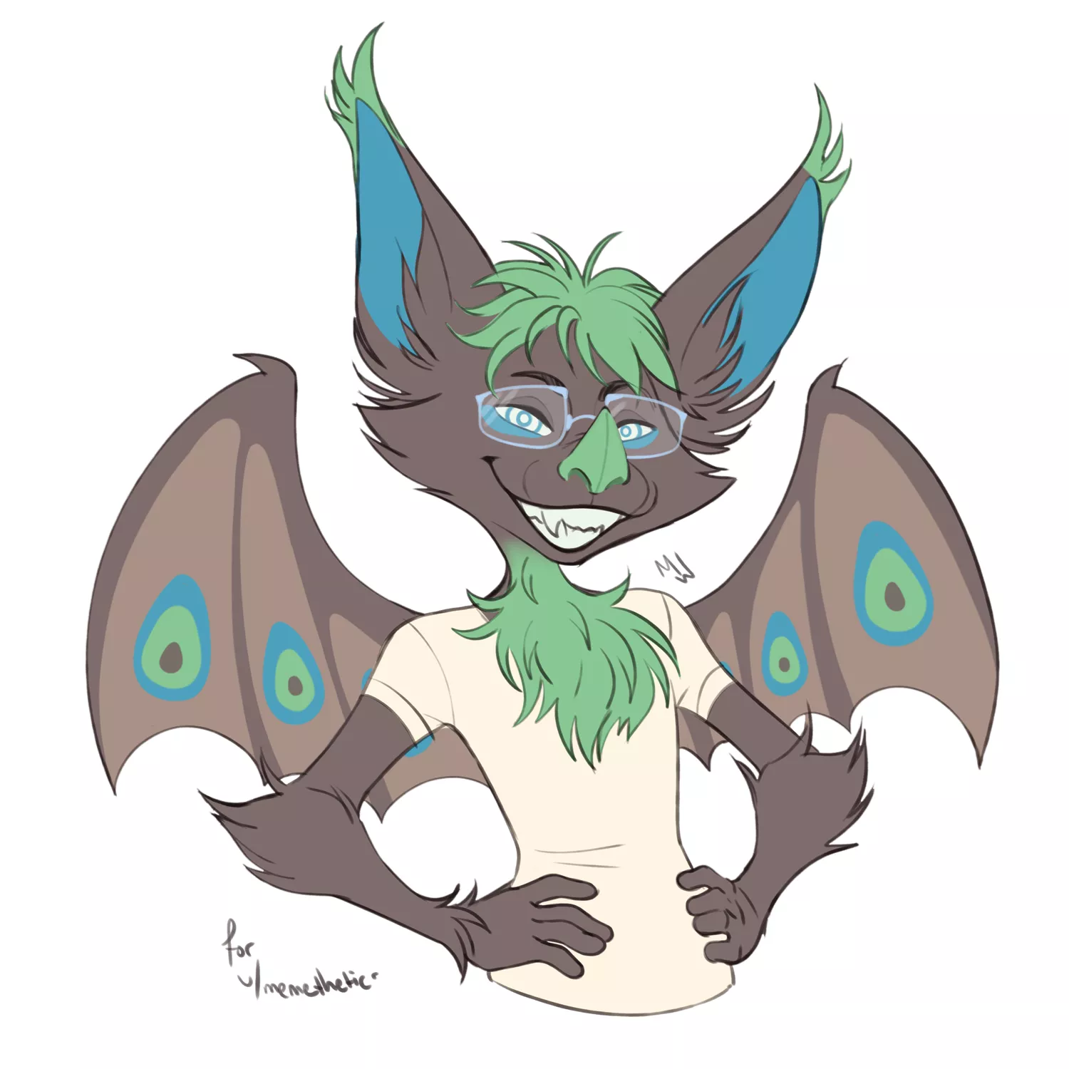 Number 92 in my 100 Furries series. (Art by me @MellowWingArt on X) Sona belongs to u/memethetics . posted by MellowWingArt