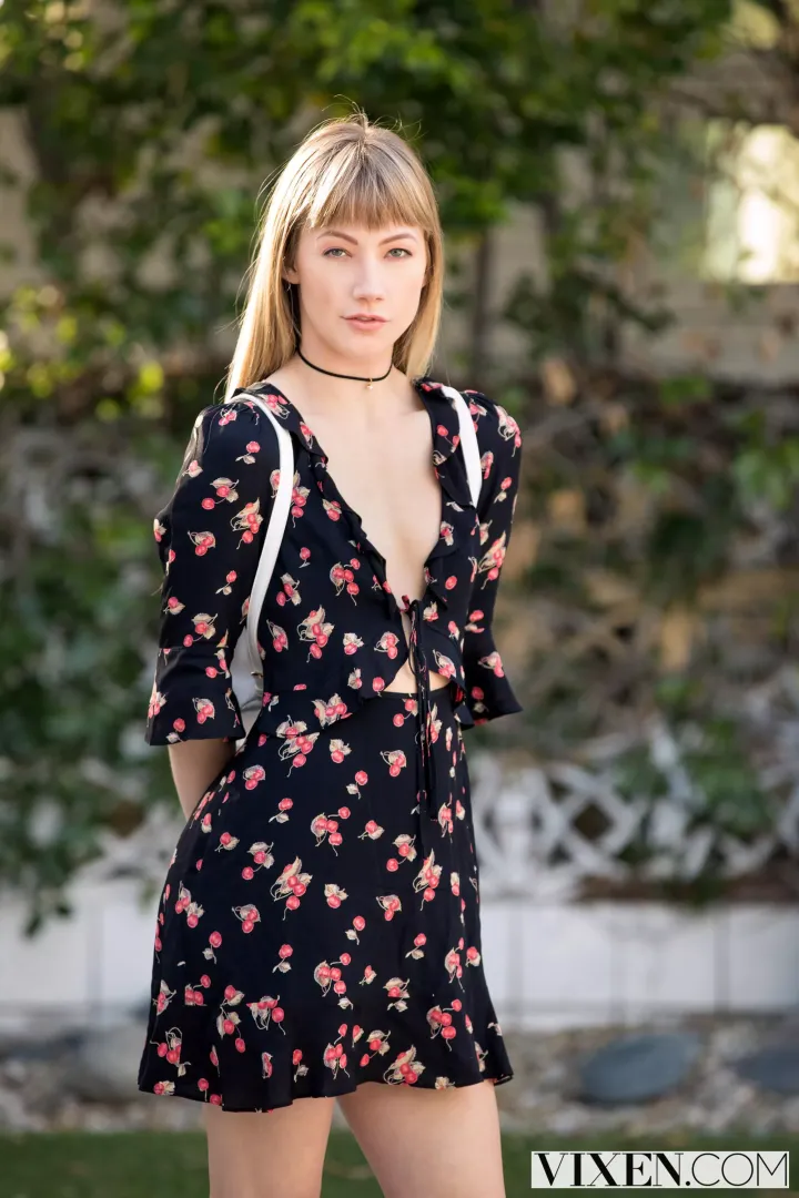 On a pretty dress from a Vixen shoot by SarasCaptions