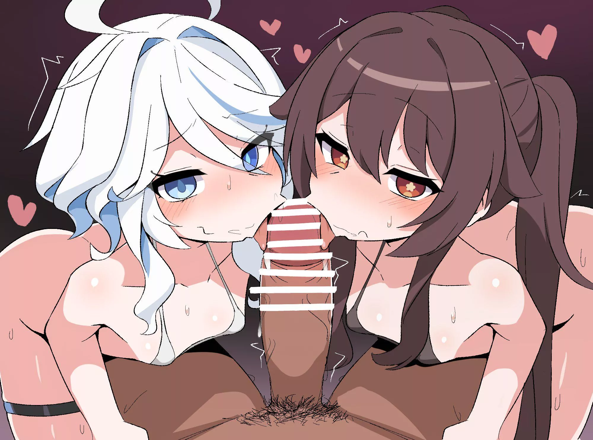 This is an illustration of Freena and Kurumi cleaning together. @MARU_18u482 posted by Garysteryy