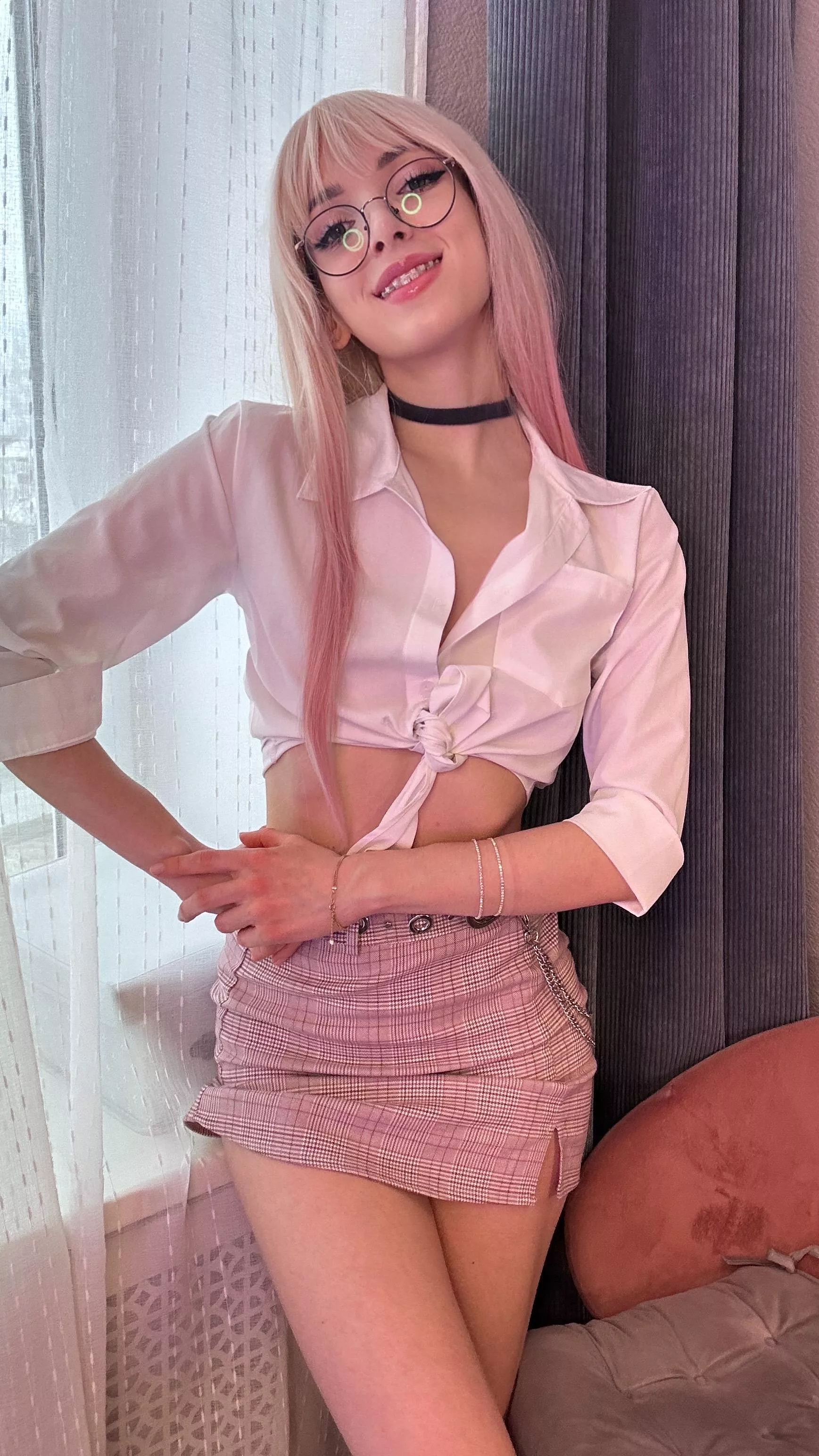 This white shirt looks great on me, but I'll let you rip it off all over me posted by VioletsBlossom