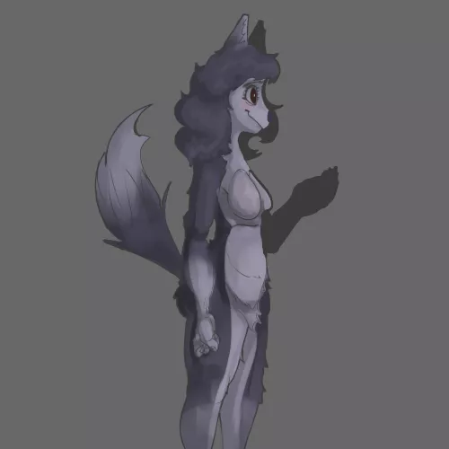 Wolf girl (art by me) by RickySanDraw