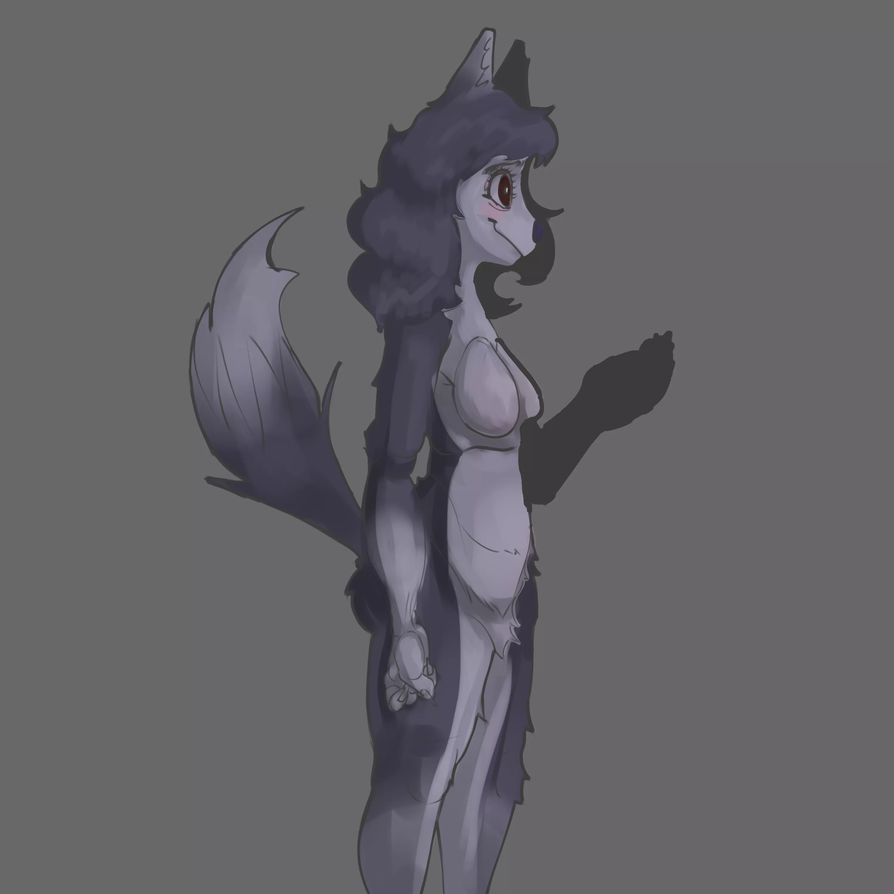 Wolf girl (art by me) posted by RickySanDraw