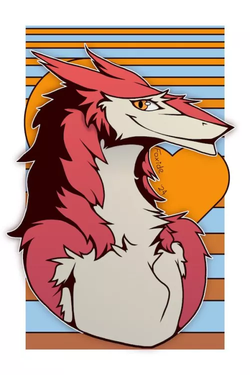 First time drawing a sergal! Completed bust commission for a dear friend by foxidegamedev